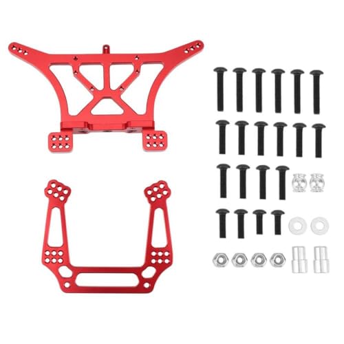 BritBolt Stoßturm vorne und hinter Metall 3638 3639 kompatibel mit 1 10 Skala 2WD VXL Style RC -Teile(Red) von BritBolt