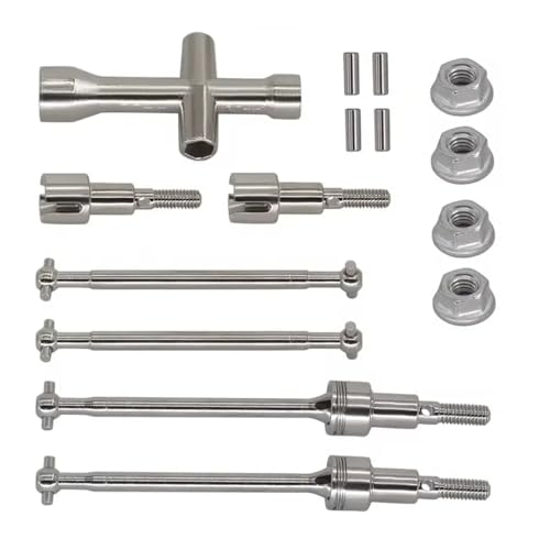 Bürstenloser 16101 Pro 16102 Pro 16103 Pro Metallantriebswelle Hunde -Bone -Upgrade -Teile für 1 16 Skala RC -Autos vorderen Hinterachse, kompatibel mit verschiedenen Modellen(Front and Rear) von BritBolt