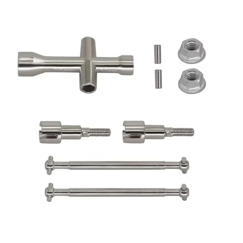 Bürstenloser 16101 Pro 16102 Pro 16103 Pro Metallantriebswelle Hunde -Bone -Upgrade -Teile für 1 16 Skala RC -Autos vorderen Hinterachse, kompatibel mit verschiedenen Modellen(Rear) von BritBolt