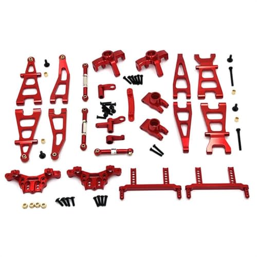KYAMRC G161 G162 G169 Metalllenker -Becher -Suspensions -Armkit für 1 16 Skala RC -Auto -Upgrade Teile kompatibel mit verschiedenen Modellen Schockturmverbindungskörperpost -Set kompatibel(Red) von BritBolt