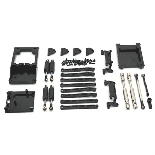 MN168 MN78 Linkstangenzugabzugsstangenmontage Öl Stoßdämpfer Antrieb Wellenstrahl -Kit -Teile für 1 12 -Skala -RC -Auto -Metall -Chassis -Zubehör, die mit verschiedenen Modellen kompatibel ist(Black) von BritBolt