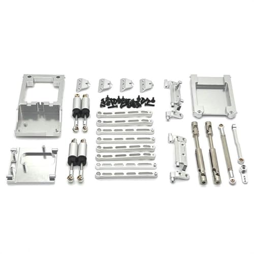 MN168 MN78 Linkstangenzugabzugsstangenmontage Öl Stoßdämpfer Antrieb Wellenstrahl -Kit -Teile für 1 12 -Skala -RC -Auto -Metall -Chassis -Zubehör, die mit verschiedenen Modellen kompatibel ist(Silver) von BritBolt