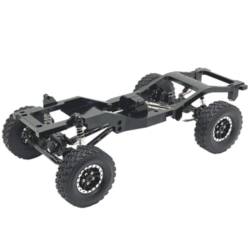 Metall -Upgrade -Teile für 1/12 Skala RC -Auto -Chassis -Rahmen -Tür -Brücke mit MN MN82 LC79 Modell Fernbedienungsfahrzeugzubehör kompatibel(Black) von BritBolt