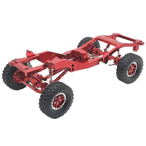 Metall -Upgrade -Teile für 1/12 Skala RC -Auto -Chassis -Rahmen -Tür -Brücke mit MN MN82 LC79 Modell Fernbedienungsfahrzeugzubehör kompatibel(Red) von BritBolt
