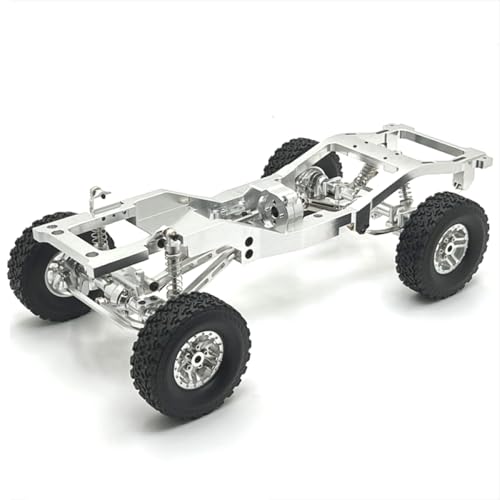 Metall -Upgrade -Teile für 1/12 Skala RC -Auto -Chassis -Rahmen -Tür -Brücke mit MN MN82 LC79 Modell Fernbedienungsfahrzeugzubehör kompatibel(Silver) von BritBolt