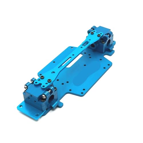 RC Car Metal Getriebe Bottom Plate Upgrade Teil kompatibel mit 1 28 -Skalierungsmodellen 284131 K979 K989 K999 Fernbedienungsfahrzeug Ersatzzubehör(Blue) von BritBolt