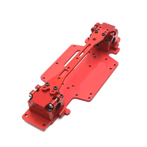 RC Car Metal Getriebe Bottom Plate Upgrade Teil kompatibel mit 1 28 -Skalierungsmodellen 284131 K979 K989 K999 Fernbedienungsfahrzeug Ersatzzubehör(Red) von BritBolt