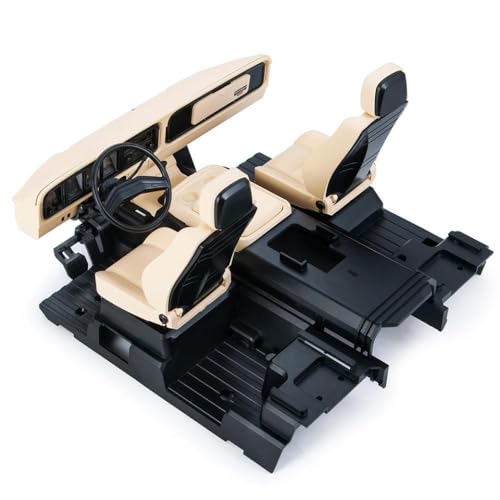 Unbekannte RC -Auto -Innenkörperschale mit Sitzkit für 1 10 -Skala -Crawler -Kompatibel mit DIY -Teilen im -Stil(Beige) von BritBolt