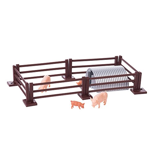 Tomy 43140 Britains Schweine mit Zaun und Stall – Detailgetreues Spielzeugset mit Tierfiguren und Zubehör zum Spielen & Sammeln - für Kinder ab 3 Jahre von Britains