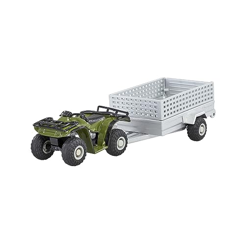 Britains Farm Toys Quad Bike mit Anhänger - 1:32 Scale Farm Set Sammlerstücke für Kinder & Erwachsene - Druckguss Traktor Spielzeug - Lernspielzeug +3 Jahre alt – Geburtstags von Britains