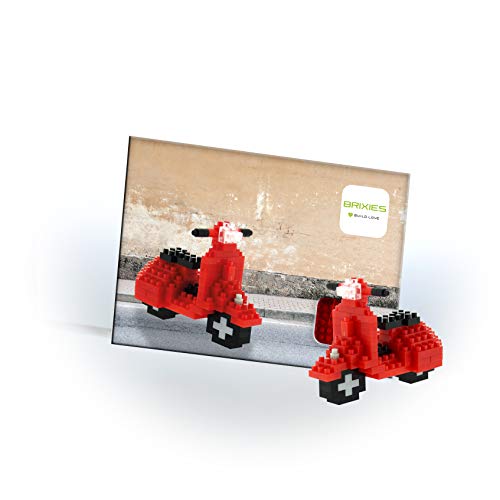 Brixies 220055 Postkarten Motoroller Karte Motorroller, Mehrfarbig, 6,5x2,3x5,3 cm von Brixies
