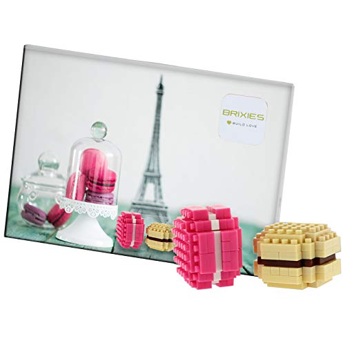Brixies 220062 Frankreich/Postkarte Macarons, Mehrfarbig, 3,2x3,2x2,5 cm von Brixies