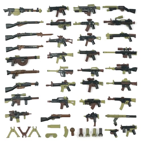 Militär Waffen Bausteine Set, Pistole& Gun Spielzeug für SWAT Soldaten Figuren, Armee Krieg Bundeswehr Paket Kompatibel mit großen Marken Militär Waffen Bausteine Set, Pistole& Gun Spielzeug für SWAT Soldaten Figuren, Armee Krieg Bundeswehr Paket Kompatibel mit großen Marken von BroTex