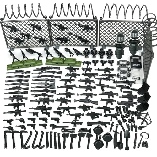 Militär Waffen Pistole Bausteine Set, Gun Spielzeug Paket für WW2 Soldaten Figuren, Bundeswehr Polizei Sturmgewehr Kompatibel mit großen Marken Menschen Militär Waffen Pistole Bausteine Set, Gun Spielzeug Paket für WW2 Soldaten Figuren, Bundeswehr Polizei Sturmgewehr Kompatibel mit großen Marken Menschen von BroTex