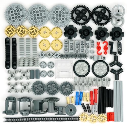 Technik Ersatzteile Set,133 Stück Technic Steine Bausatz, Motor Getriebe Ausrüstung Klemmbausteine Verbinder Teile, Kompatibel mit große Marke Technik Ersatzteile Set,133 Stück Technic Steine Bausatz, Motor Getriebe Ausrüstung Klemmbausteine Verbinder Teile, Kompatibel mit große Marke von BroTex