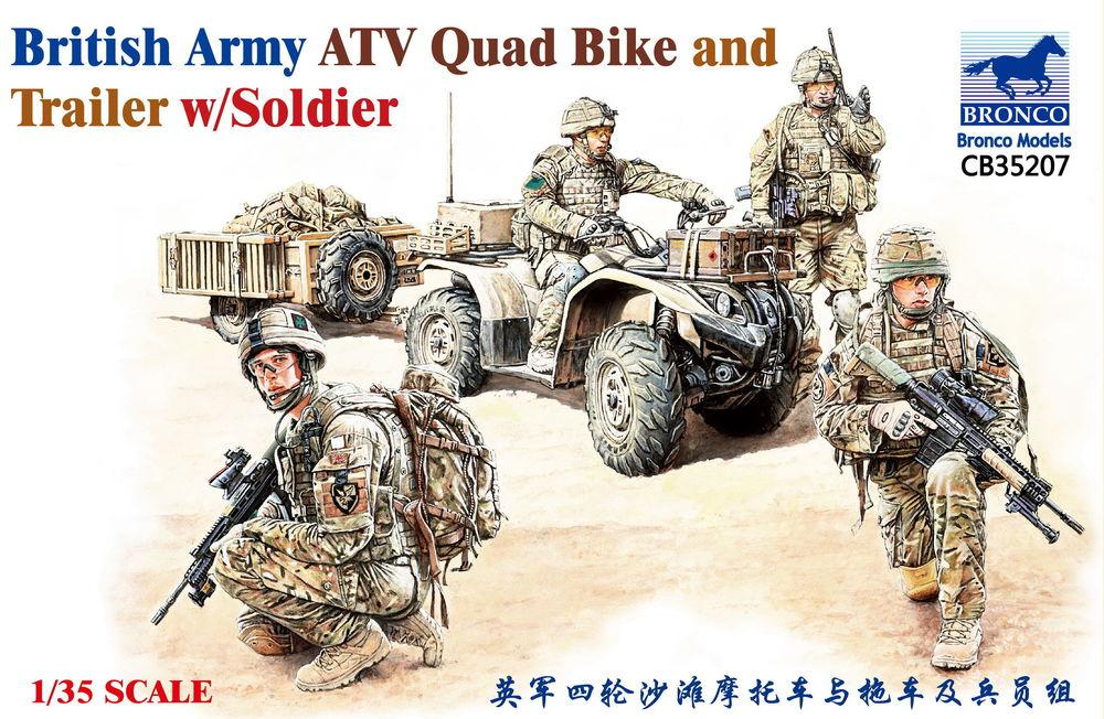 British Army ATV Quad Bike and Trailer w/Soldier British Army ATV Quad Bike and Trailer w/Soldier von Bronco Models