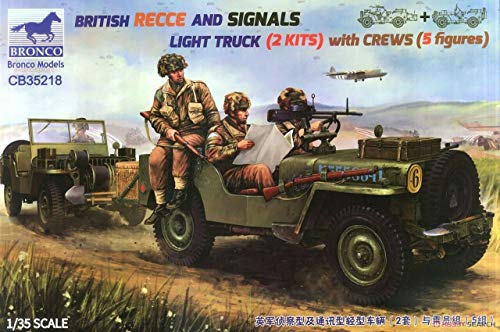 Bronco Models British WWII Recce and Signals 1/4 Tonnen Jeep (x2) mit 5 Crew Members Modellbausatz von Bronco Models von Bronco Models