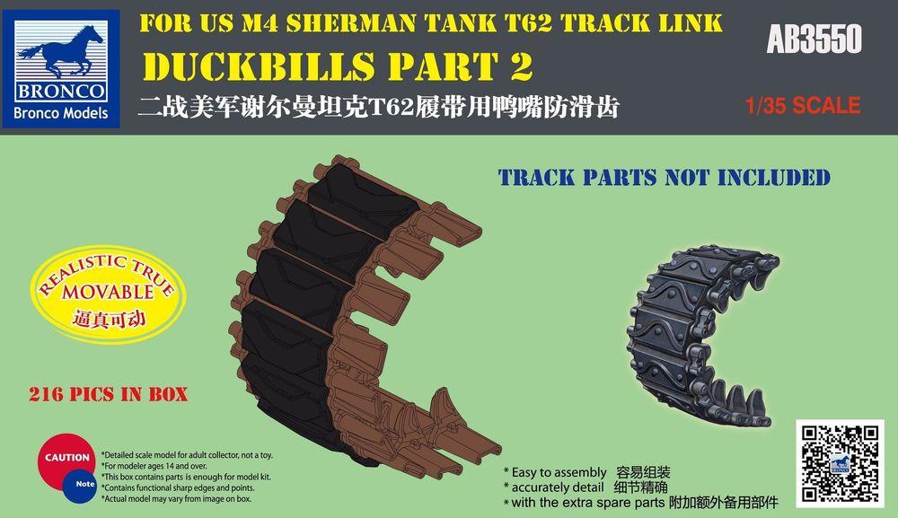 Duckbills part 2 For US M4 SHERMAN TANK T62 Track Link Duckbills part 2 For US M4 SHERMAN TANK T62 Track Link von Bronco Models
