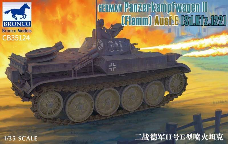 German Panzerkampfwagen II Flamm Ausf. E (Sd.Kfz. 122) von Bronco Models