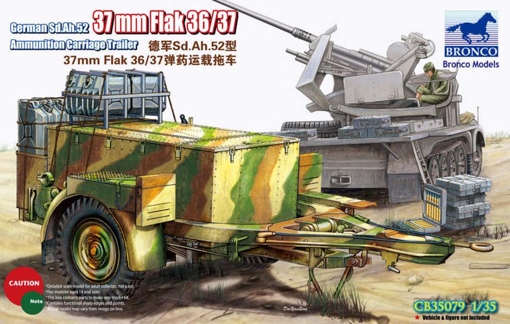 German Sd.Ah.52 37mm Flak Ammunition Carriage Trailer German Sd.Ah.52 37mm Flak Ammunition Carriage Trailer von Bronco Models
