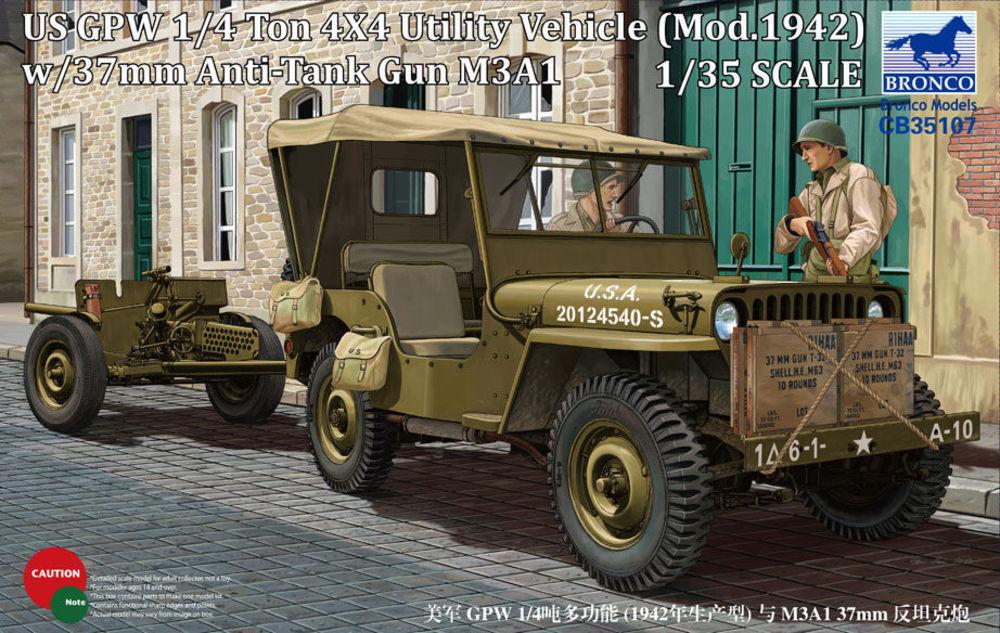 US GPW 4x4 Light Utility Truck w/37mm Anti-Tank Gun M3A1 US GPW 4x4 Light Utility Truck w/37mm Anti-Tank Gun M3A1 von Bronco Models