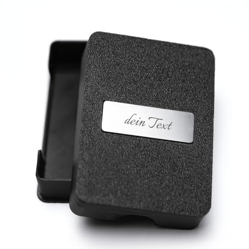 Broniks Personalisierte Kartenbox mit Edelstahl Gravurschild – Individuelle Aufbewahrungsbox für Spielkarten oder Sammelkarten Geschenk/kompatibel mit Kartenspielen wie Phase 10 (Kartenspiel-Box) von Broniks