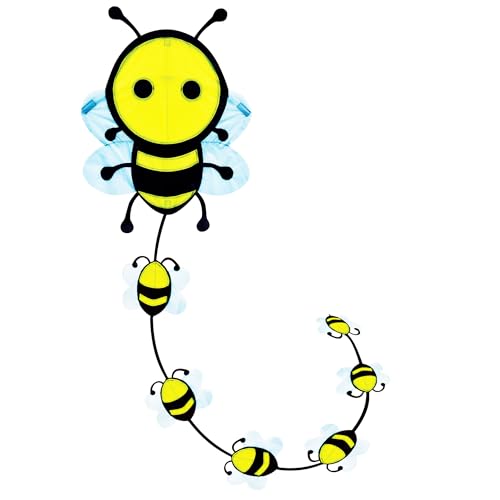 Brookite 30037 Honey Bee Kite Biene, Honigbiene Drachen, Mehrfarbig, 49 x 45 cm von Brookite