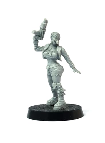 Brother Vinni Female Raider, postapoc Miniature for Tabletop RPG and Wargames, Grey Brother Vinni Female Raider, postapoc Miniature for Tabletop RPG and Wargames, Grey von Brother Vinni