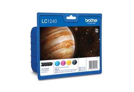 Brother LC1240VALBPDR - LC-1240 Blister Pack Security - LC1240 Value-Pack, Blisterfarbtintenset mit Security-Tag, 4 Tintenpatronen, C/M/Y/BK Brother LC1240VALBPDR - LC-1240 Blister Pack Security - LC1240 Value-Pack, Blisterfarbtintenset mit Security-Tag, 4 Tintenpatronen, C/M/Y/BK von Brother