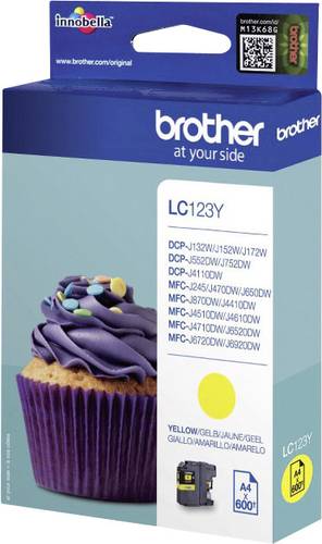 Brother Druckerpatrone LC-123Y Original Gelb LC123Y von Brother