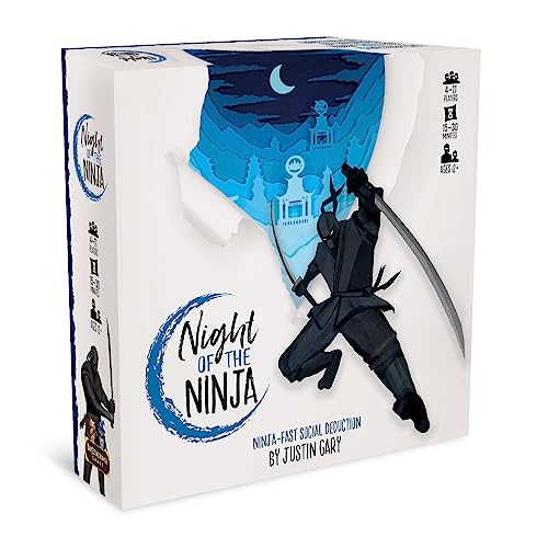Brotherwise Games , Night of The Ninja, Board Game, Ages 12+, 4-11 Players, 15-30 Minutes Playing Time von Brotherwise Games