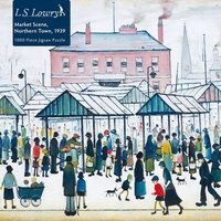 Puzzle - S. Lowry. : Marktszene in der Nordstadt von Flame Tree