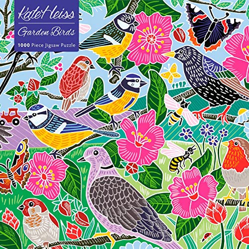 Puzzle - Kate Heiss, Gartenvögel: Unser faszinierendes, hochwertiges 1.000-teiliges Puzzle (73,5 cm x 51,0 cm) in Stabiler Kartonverpackung von BrownTrout