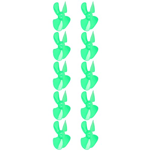 2 Mm Durchmesser, 40 Mm Vierblattpropeller aus Kunststoff mit Starkem Wind, Robuste Materialien, Spielzeugauto für das Modell XR-145 (Green) von Brrnoo