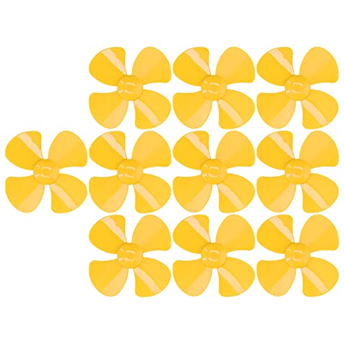 2 Mm Durchmesser, 40 Mm Vierblattpropeller aus Kunststoff mit Starkem Wind, Robuste Materialien, Spielzeugauto für das Modell XR-145 (Yellow) von Brrnoo