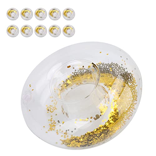 Brrnoo 10-pcs Gold Pailletten Aufblasbare Getränkebechhalter Runde Form Leicht Tragbar Unterhaltsam Brrnoo 10-pcs Gold Pailletten Aufblasbare Getränkebechhalter Runde Form Leicht Tragbar Unterhaltsam von Brrnoo