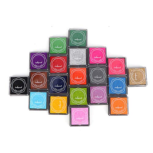 Brrnoo 20 Farben Niedliche Farbenfrohe Ink Pad Stampe Inkpad Set, Umweltfreundliche Kinderfingermalerei mit Wasserlöslicher Tinte für Sammelalbum, Album Brrnoo 20 Farben Niedliche Farbenfrohe Ink Pad Stampe Inkpad Set, Umweltfreundliche Kinderfingermalerei mit Wasserlöslicher Tinte für Sammelalbum, Album von Brrnoo