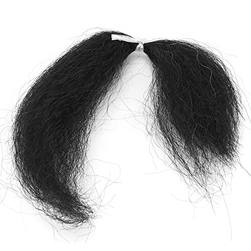 Brrnoo 8G Wiederverwendbarer Falscher Bartbart Schnurrbart, Simulationsfilm Make -up Special Effect Falsch Bart, um Gefälschte Schnurrhaarer Augenbrauen zu Machen, Schnurrbart (BLACK) von Brrnoo