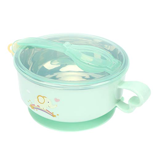 Brrnoo Babynahrung Wärmer, Edelstahl Babyschüssel Fütterungstable Wasser Injektion Wärme Konservierung Schüssel Sauertschale Baby Heizung für Baby Fütterung Hitzekonservierung (#2) von Brrnoo