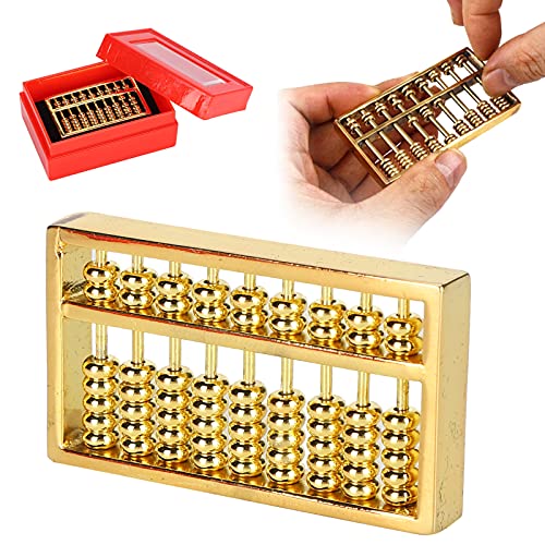 Brrnoo Chinesische Messing 9 Block Abacus, Vintage -Stil Mini Messing Abacus Handgemachte Ornamente für die Vermögenskollektion Brrnoo Chinesische Messing 9 Block Abacus, Vintage -Stil Mini Messing Abacus Handgemachte Ornamente für die Vermögenskollektion von Brrnoo