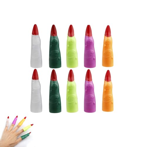 Brrnoo Halloween-Vampirfinger, 10 Stück, Halloween-Hexenfinger, gruselige, gruselige Hexennägel, Hexenfinger, Halloween-Cosplay-Kostüm-Requisiten, Vampir-Fingerkrallen-Spielzeug Brrnoo Halloween-Vampirfinger, 10 Stück, Halloween-Hexenfinger, gruselige, gruselige Hexennägel, Hexenfinger, Halloween-Cosplay-Kostüm-Requisiten, Vampir-Fingerkrallen-Spielzeug von Brrnoo