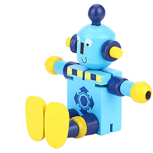 Brrnoo Holzbau Kits für, Kleinkindaktivitäten mit Seinem Flexiblen Design Holzroboterspielzeug Astrobot -Spielzeug für und Mädchen (Blue) von Brrnoo
