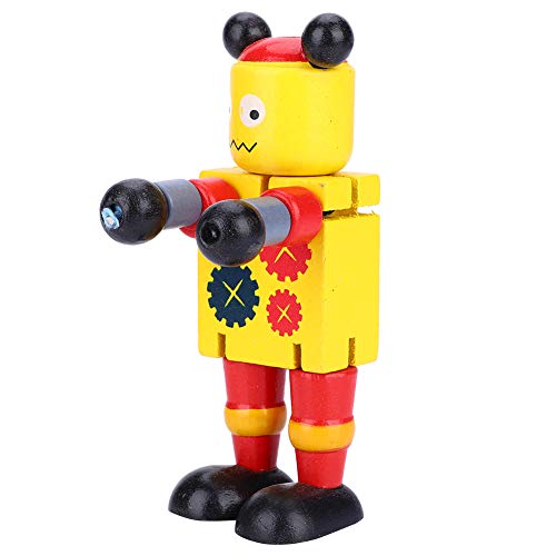 Brrnoo Holzbau Kits für, Kleinkindaktivitäten mit Seinem Flexiblen Design Holzroboterspielzeug Astrobot -Spielzeug für und Mädchen (Yellow) von Brrnoo