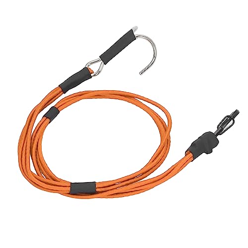 Brrnoo Kinetisches Schleppseil, 1/10 RC Crawler Accessoires Escape Seil, Rettungsanhänger Hook, RC Crawler Winch -Gurt, Zubehör für 1/10 /8 Autos (ORANGE) von Brrnoo