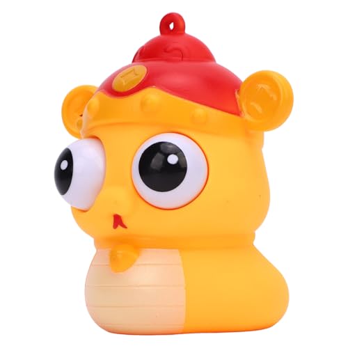 Brrnoo Lustiges Spielzeug Zum Herausdrücken der Augen, Quetschbare Tierpuppe mit Augäpfeln für Büro, Partys, Augenöffnendes Spielzeug, Partygeschenke (Yellow) von Brrnoo