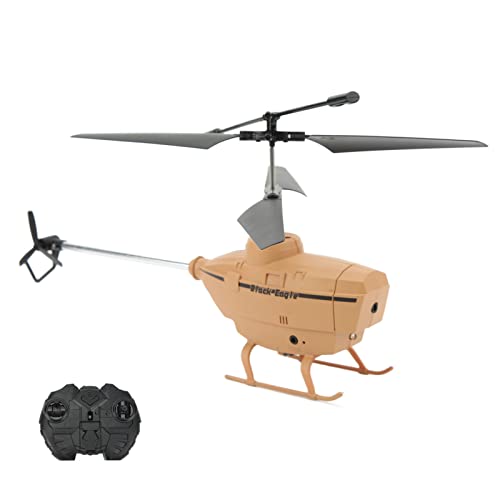 Brrnoo Mini-RC-Hubschrauber, Leichtes Flugzeugspielzeug, Fernbedienung, Intelligente Hindernisvermeidung, Jungen und Anfänger (Khaki) von Brrnoo