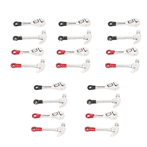 Brrnoo Miniatur -Arbeitswerkzeuge, Puppenhaus Hammer Kit 20pcs Dollhouse Reparaturwerkzeuge Dollhouse Simulation Reparaturwerkzeuge Simulation Wartungstool von Brrnoo