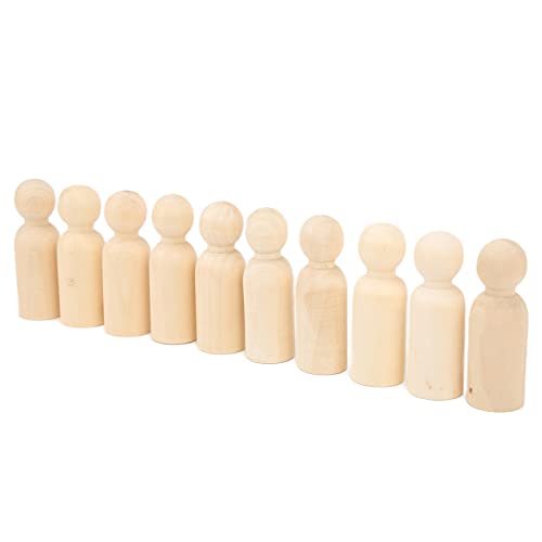 Brrnoo PEG -Menschen, Holzstifte Entwickeln Handson -Fähigkeiten. Verwenden Sie Fantasie DIY Accessoires 10 Stcs Little Unfertig (65MM Junge) von Brrnoo