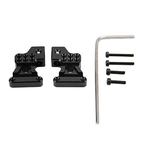 Brrnoo RC -Auto Heckschockturm, RC -Auto Heckschockturm 2pcs Metall Aluminium Legierung Heck Stoßturm Metall Stoßdämpfer Halterung für Axiale SCX24 1/24 Upgrades Teile Teile (Black) von Brrnoo
