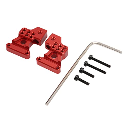 Brrnoo RC -Auto Heckschockturm, RC -Auto Heckschockturm 2pcs Metall Aluminium Legierung Heck Stoßturm Metall Stoßdämpfer Halterung für Axiale SCX24 1/24 Upgrades Teile Teile (Rot) von Brrnoo